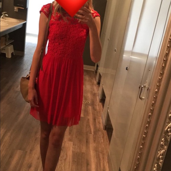 ONLY orange/red dress size small - Picture 1 of 4